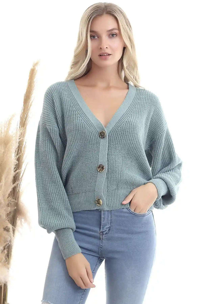 Strickjacke - Regular-Grün-StrickPullover-Pullover-Sweater