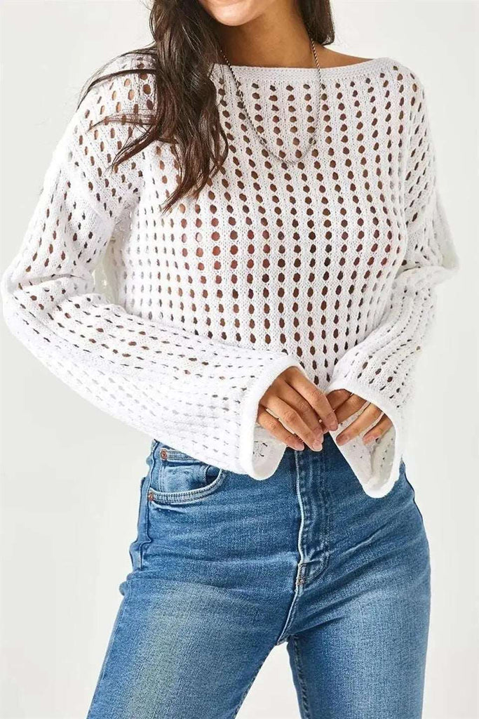 Mit diesen stilvollen Damen Pullover mit Lochspitze setzen Sie ein Fashion-Statement und sind bereit für jede Gelegenheit. Bestellen Sie noch bei Sovavi und genießen Sie Stil und Komfort. In unserem Shop finden Sie hochwertige, stilvolle Mode für Sie. Wir bieten stilvolle Kleidung, die Ihren individuellen Stil unterstreicht.